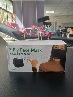 3 Ply Face Mask (Black Disposable)