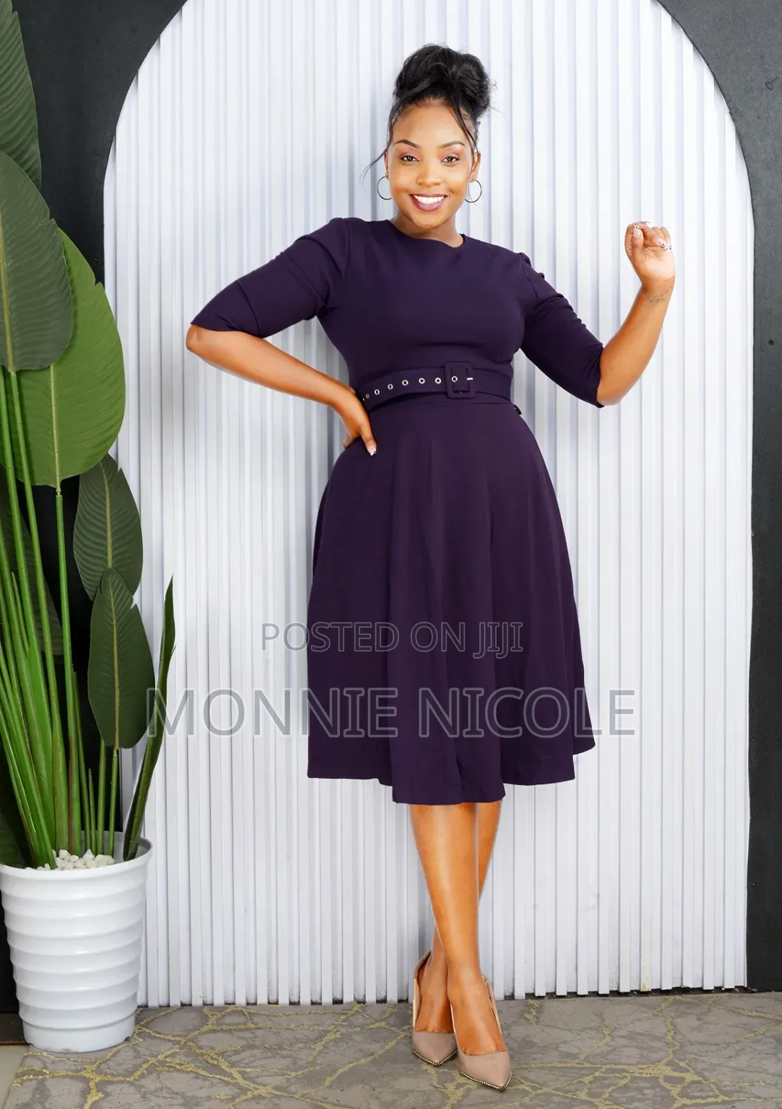 Purple Round Dress