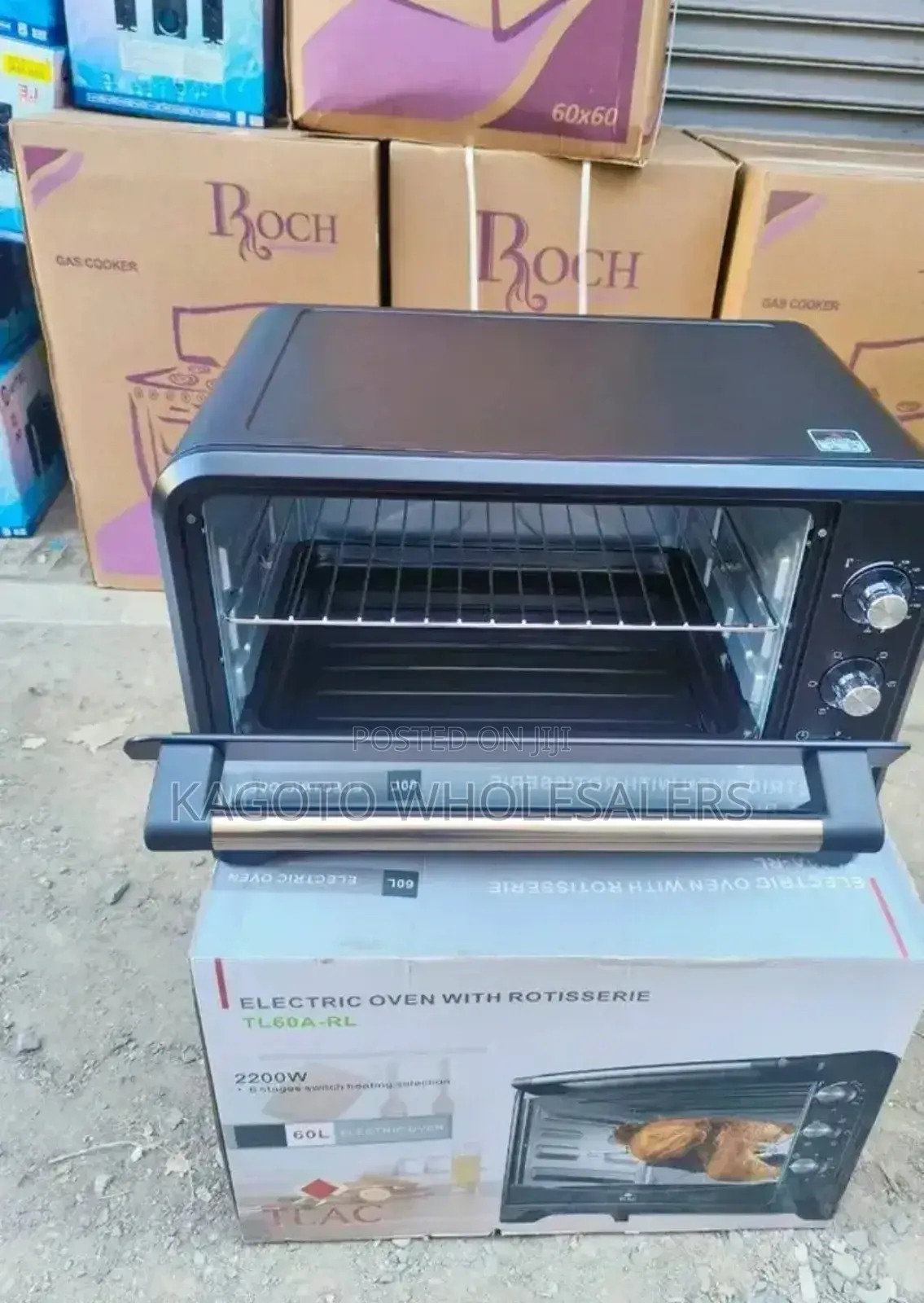 60litres Tlac Electric Oven + Rotisserie 2200watts T-60l*