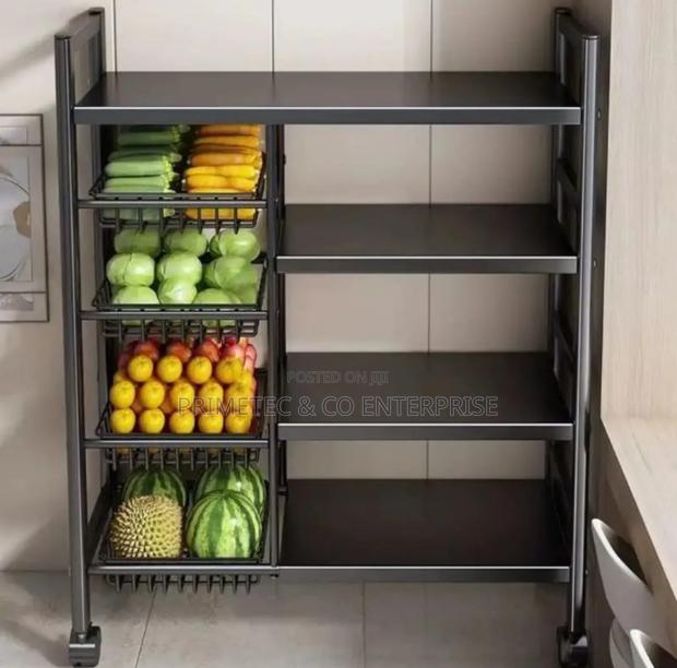 Multifunctional Strong Metallic Kitchen Rack With Movable - main view