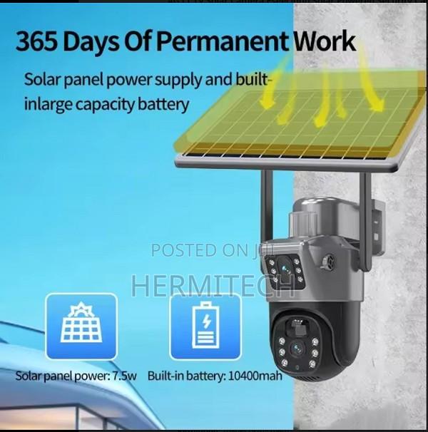 New 8mp 4g 3 Lenses Solar Panel Power - thumbnail 2