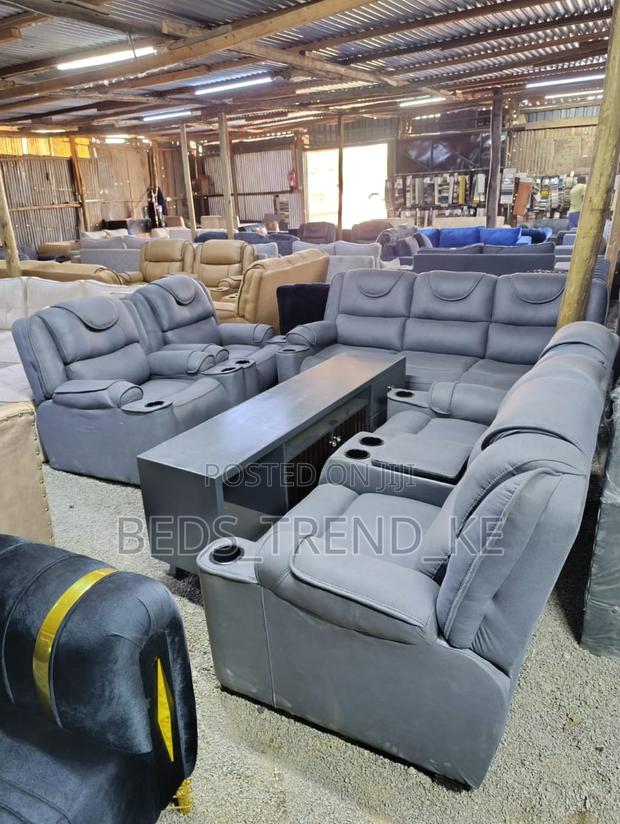 Presssure-Relieving 7 Seater Semi Recliner Sofa 3,2,1,1