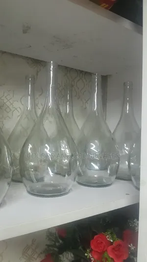 Vases Glass and Round 30cm Long
