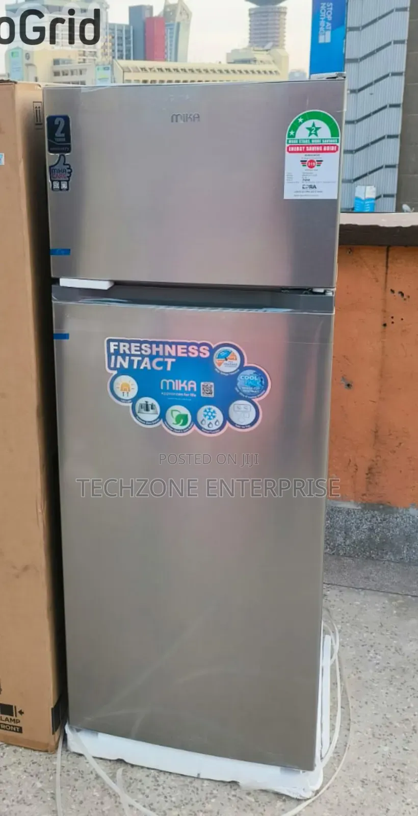 Mika Mrdcd211lsd Fridge 211l 2 Door Top Mount Freeze Defros,