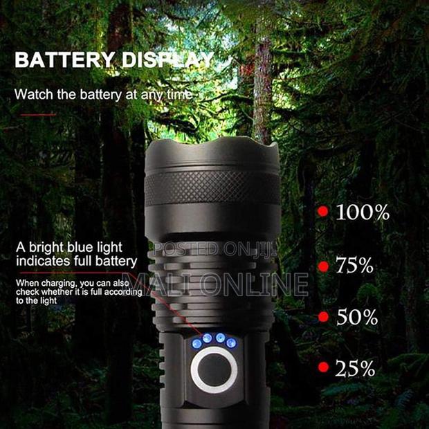 Rechargeable Led Flashlight 2700 Lumens Zoomable Torch - main view