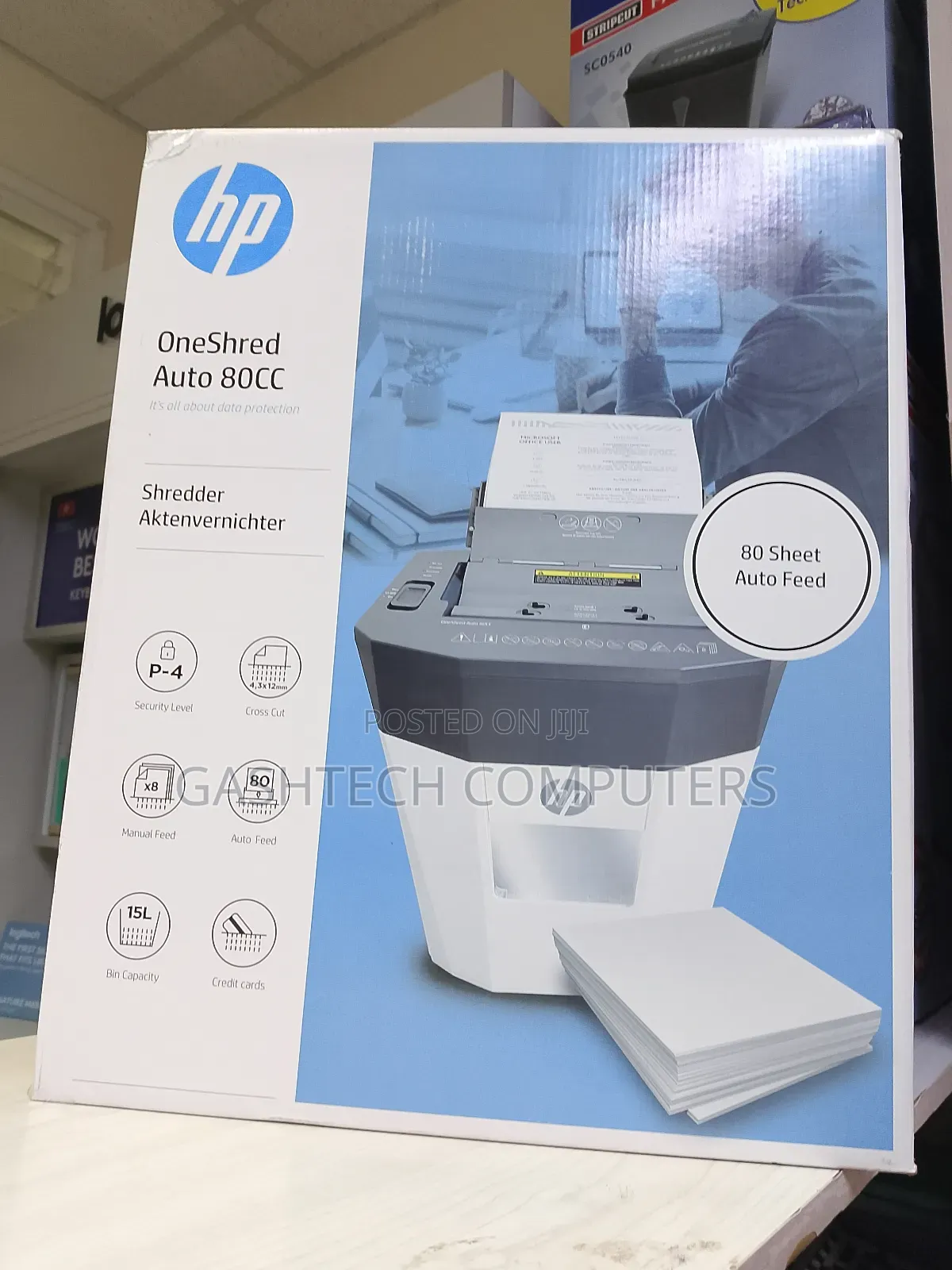 High Quality Hp 80cc One Shred Auto 80cc Paper Shredder