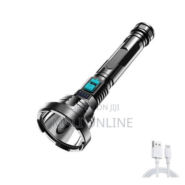 Rechargeable Tactical Led Flashlight 1000m Beam Waterproof - thumbnail 3