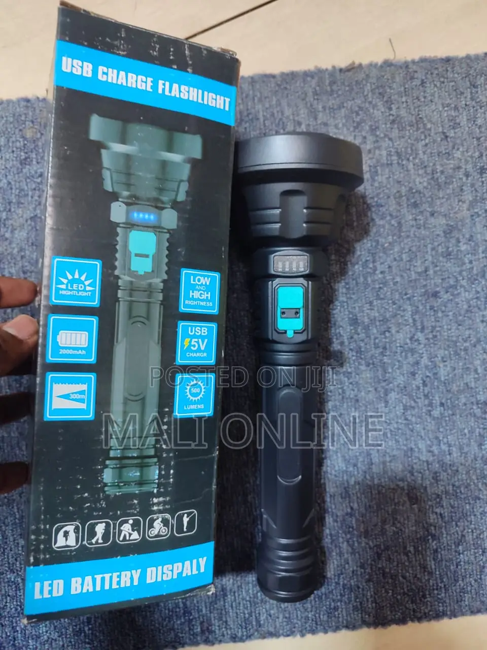 Rechargeable Tactical Led Flashlight 1000m Beam Waterproof