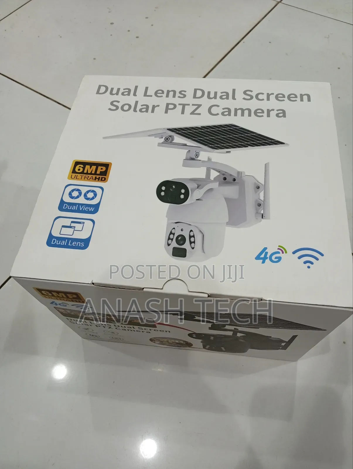 Dual Lens 6mp Ubox 4g Simcard Solar Camera/ 2 Panels