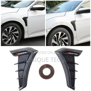 Black Side Air Vent Stickers, 2pcs Pack