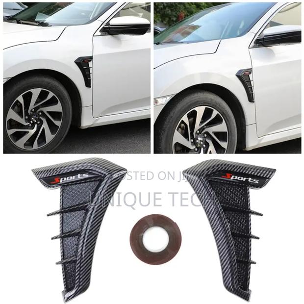 Black Side Air Vent Stickers, 2pcs Pack