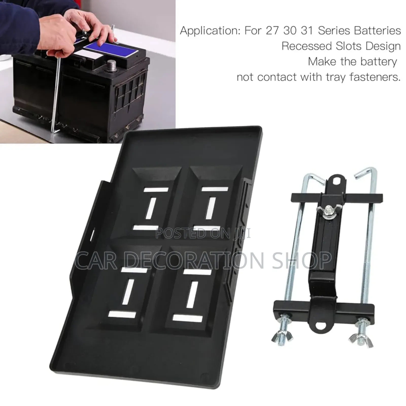 Adjustable Car Battery Mount Tray Battery Hold Base
