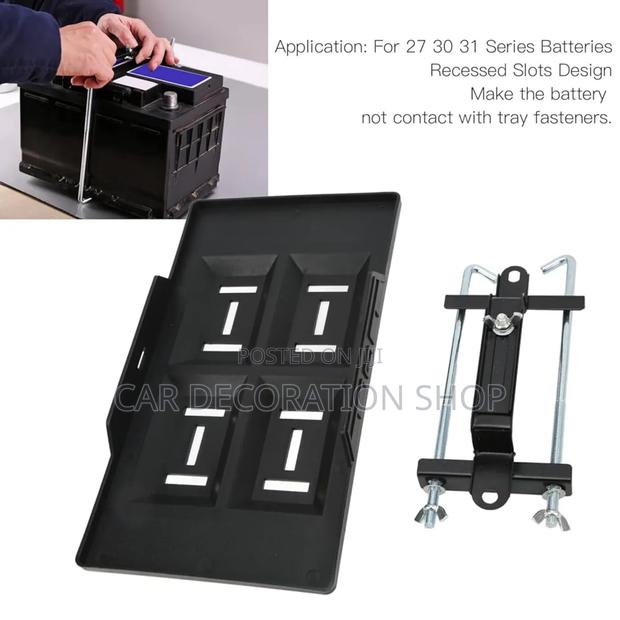 Adjustable Car Battery Mount Tray Battery Hold Base - main view