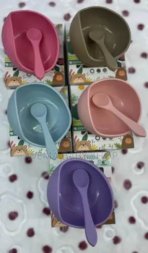 Baby Silicone Bowl With Matching Spoon