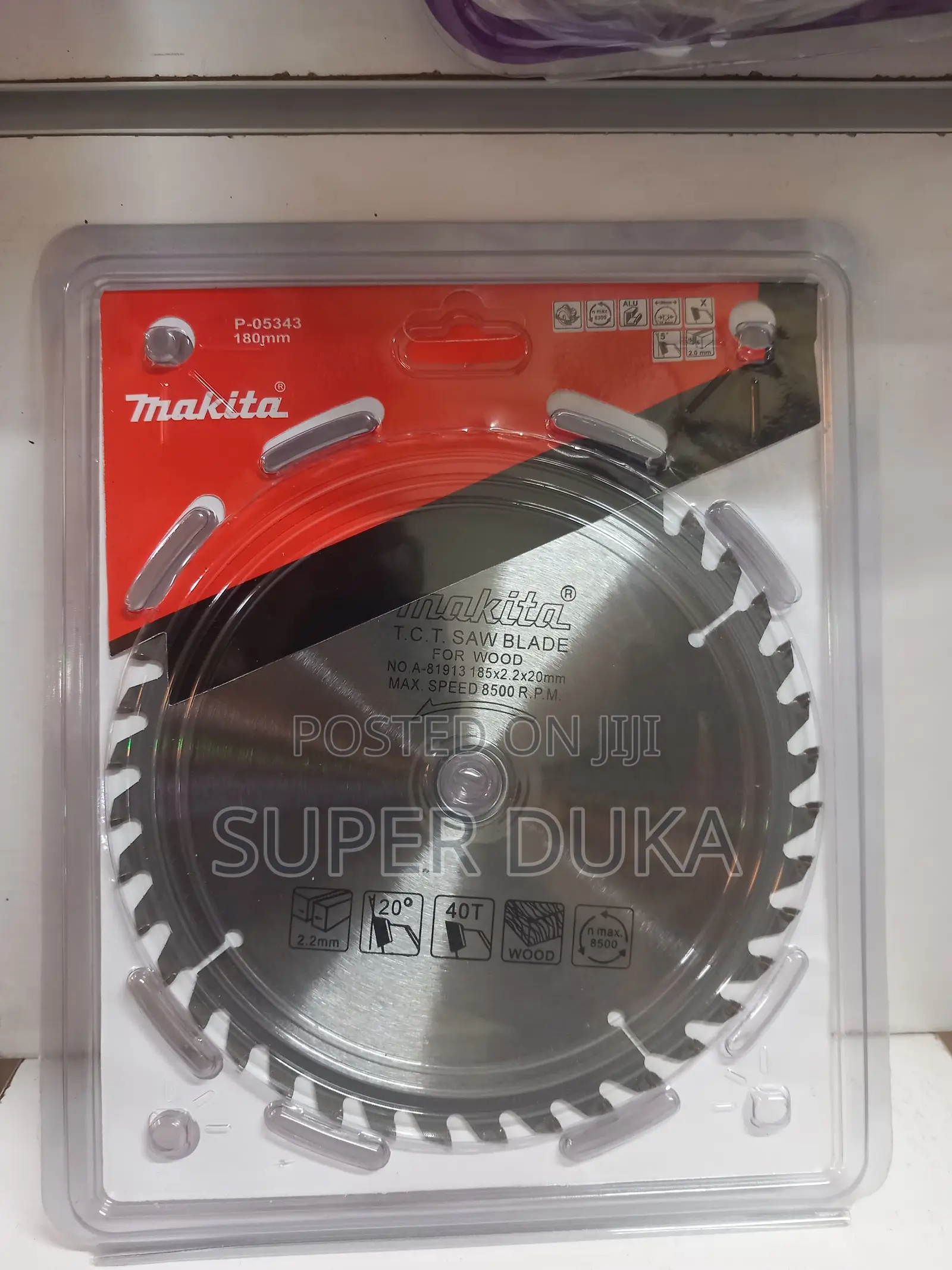 Circular Saw Blade.7 " (180mm) 2.2mm.Bore 20mm.40t