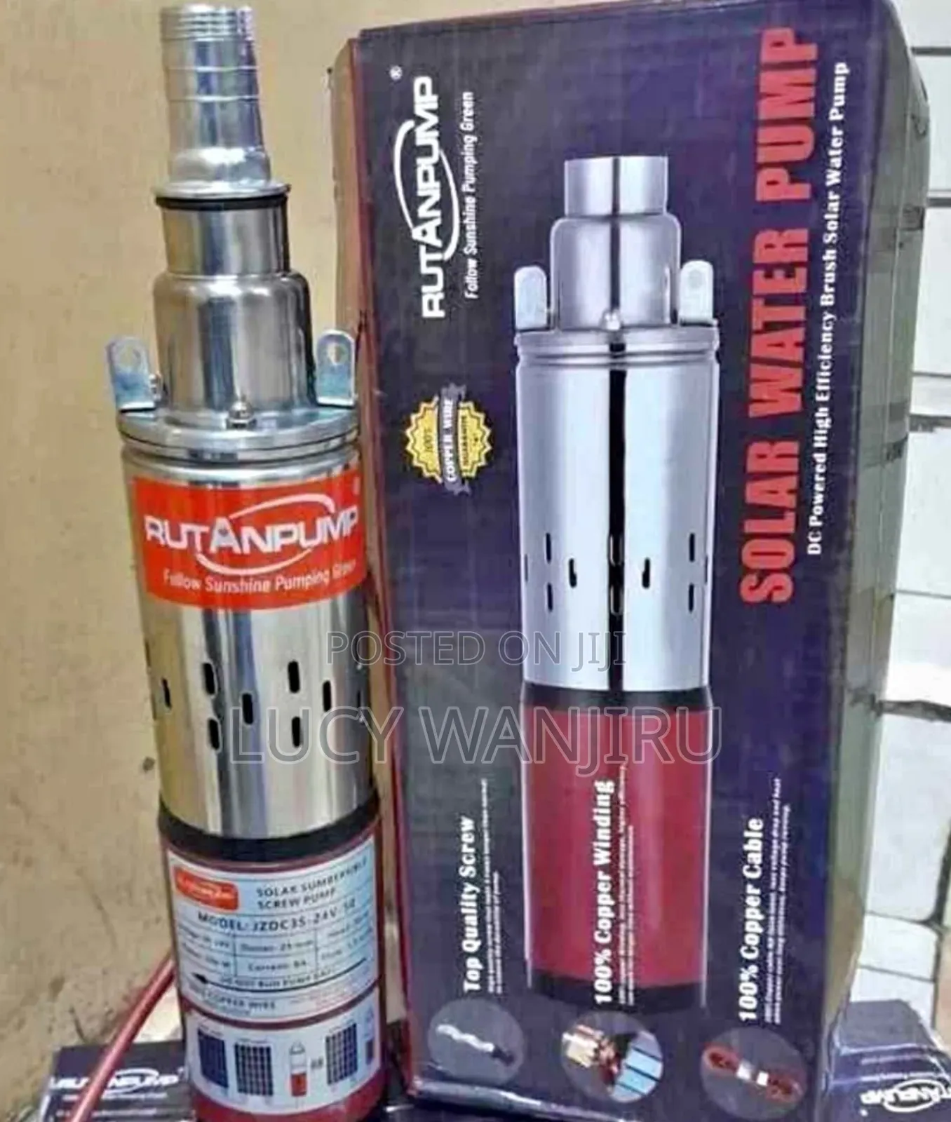 Rutan 250w 50m Head Submersible Water Pump/ Rutan Solar Pump