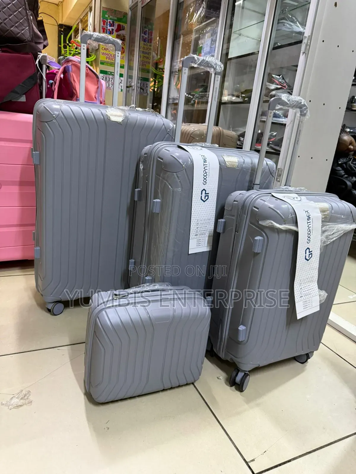 Light Grey Rubber Suitcase Sets of 4 in 1 Xl Big Size Set