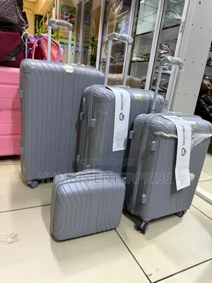 Light Grey Rubber Suitcase Sets of 4 in 1 Xl Big Size Set