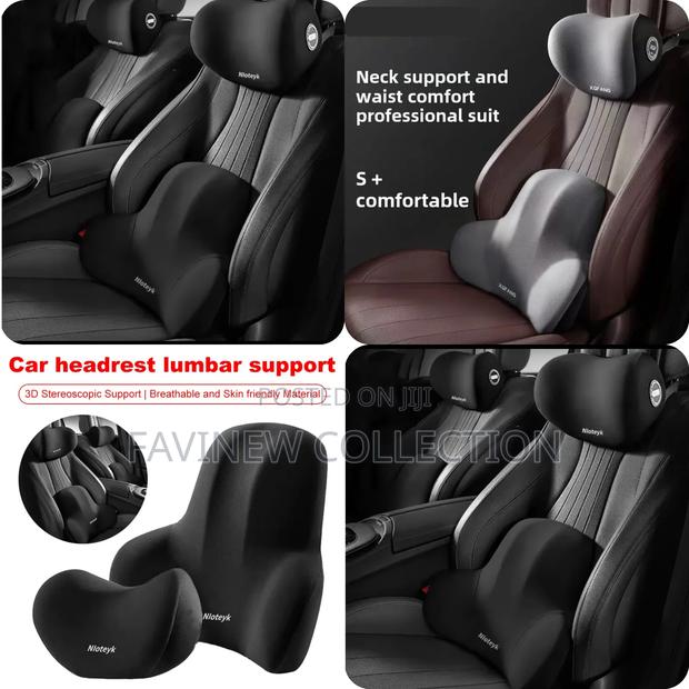 2pcs Set -Car Headrest and Backrest Lumbar Support