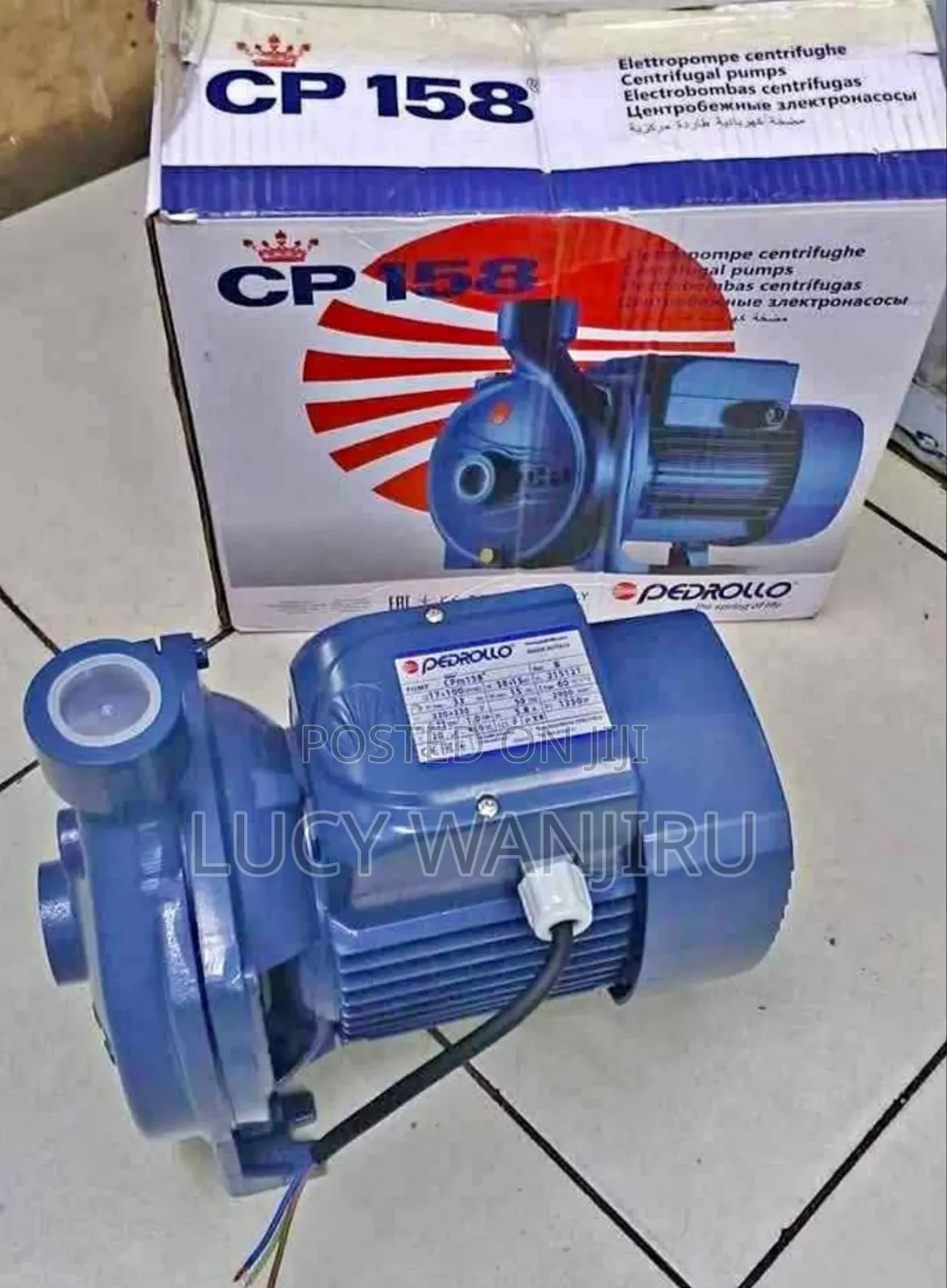 CPM 158 1hp Pedrollo Water Pump/ Electric 1hp Pedrollo Pump