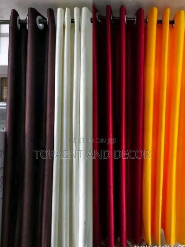 Premium Soft Plain Fabric Curtains Smooth and Durable - main view