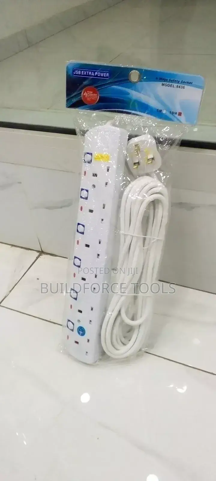 JSB 6way Extention With Surge Protector 10metres Long
