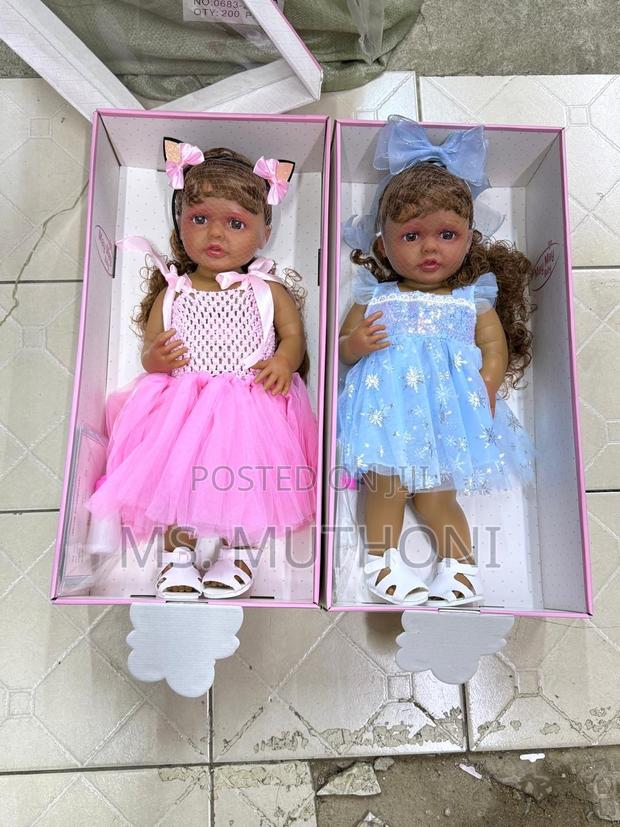 Single Piece 100 % Silicone Body African Doll Each - main view