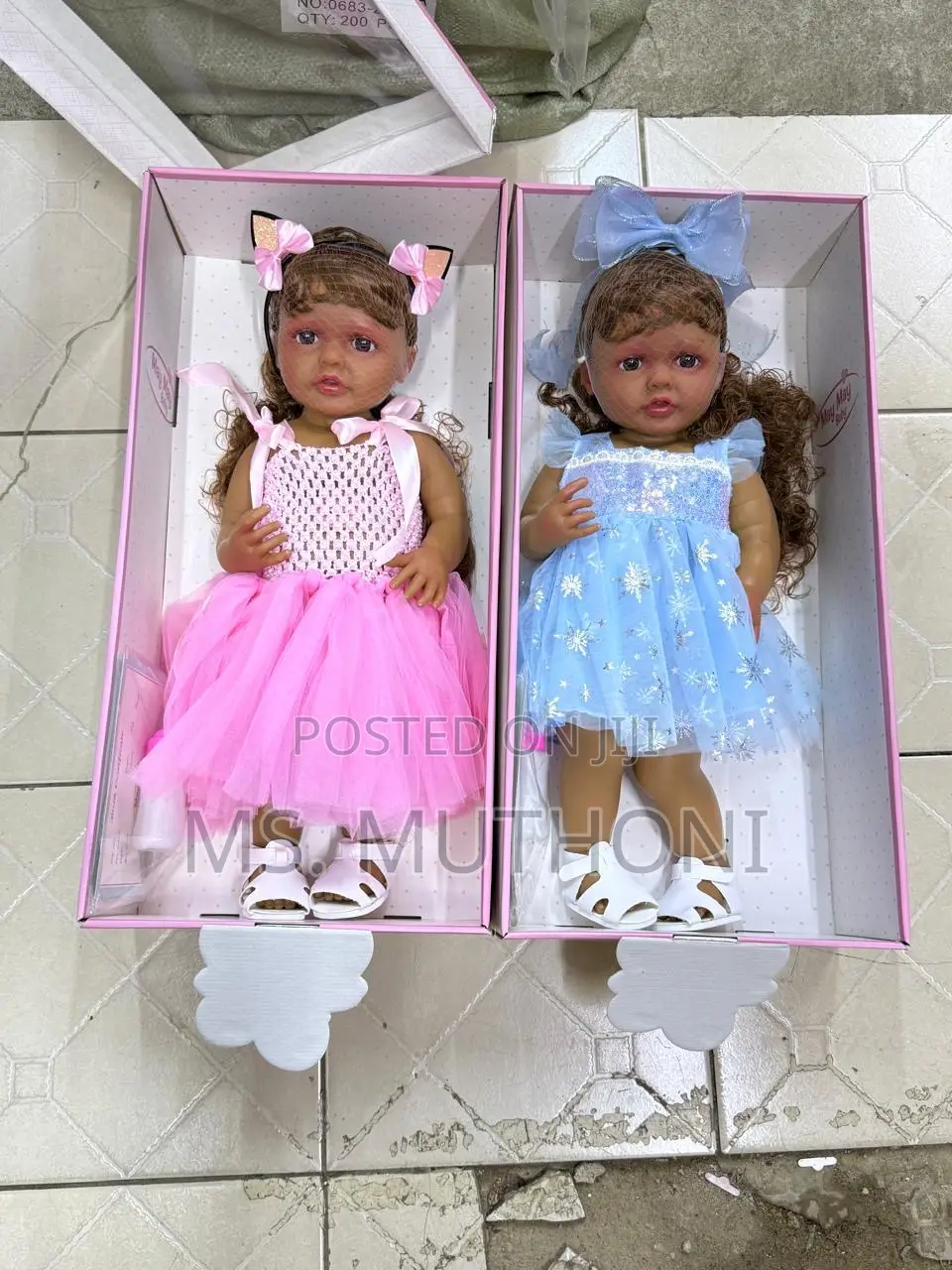 Single Piece 100 % Silicone Body African Doll Each