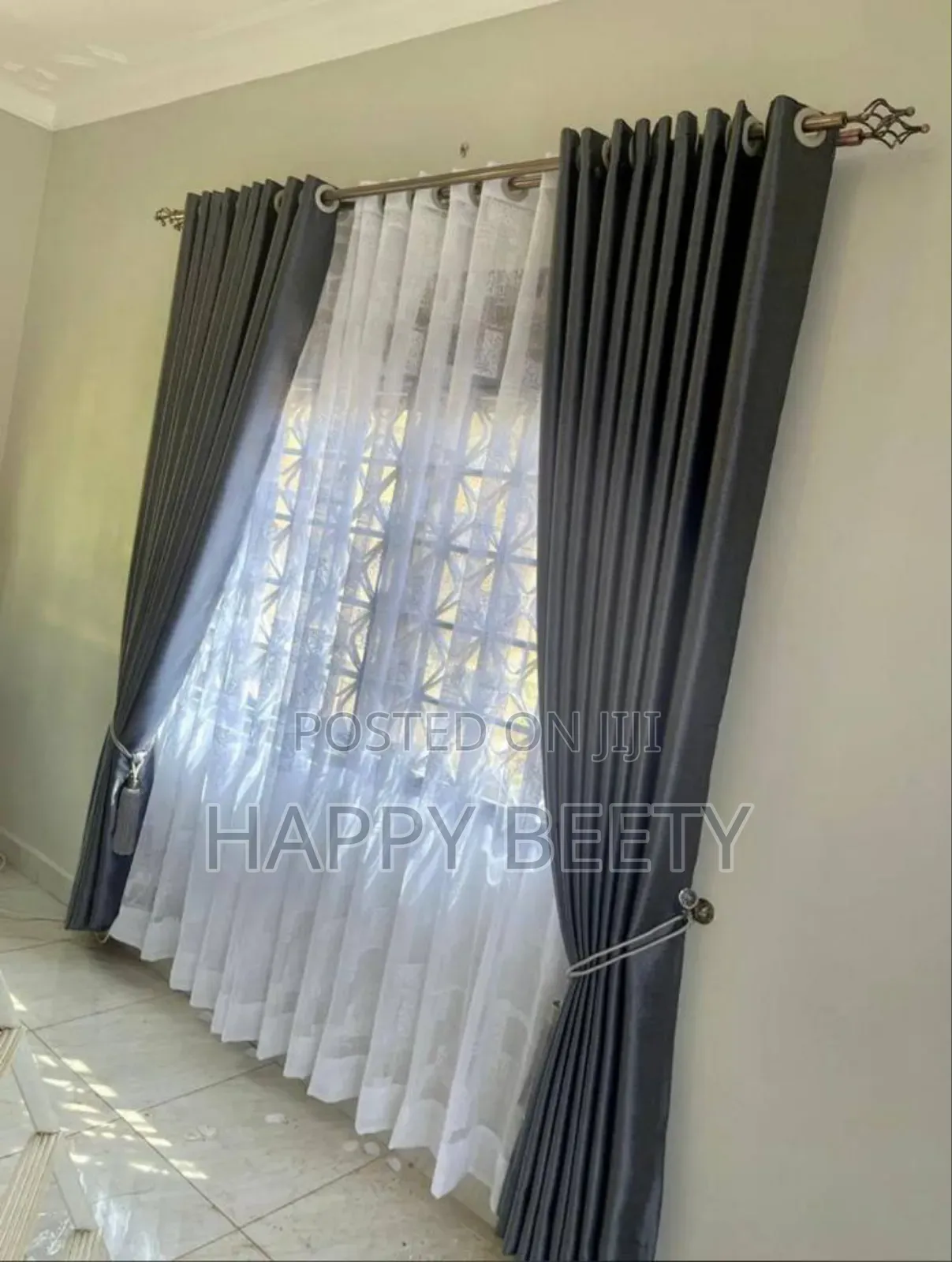 Black Shade Fabric Curtains