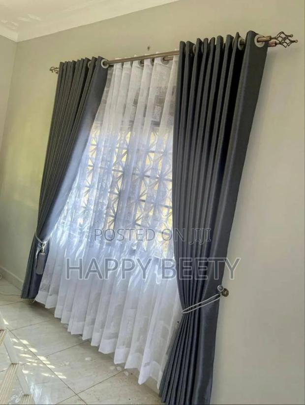 Black Shade Fabric Curtains - thumbnail 3