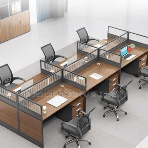 Office Desk: Six Way Modular Desk Office Workstation
