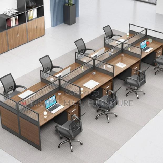 Office Desk: Six Way Modular Desk Office Workstation - thumbnail 4