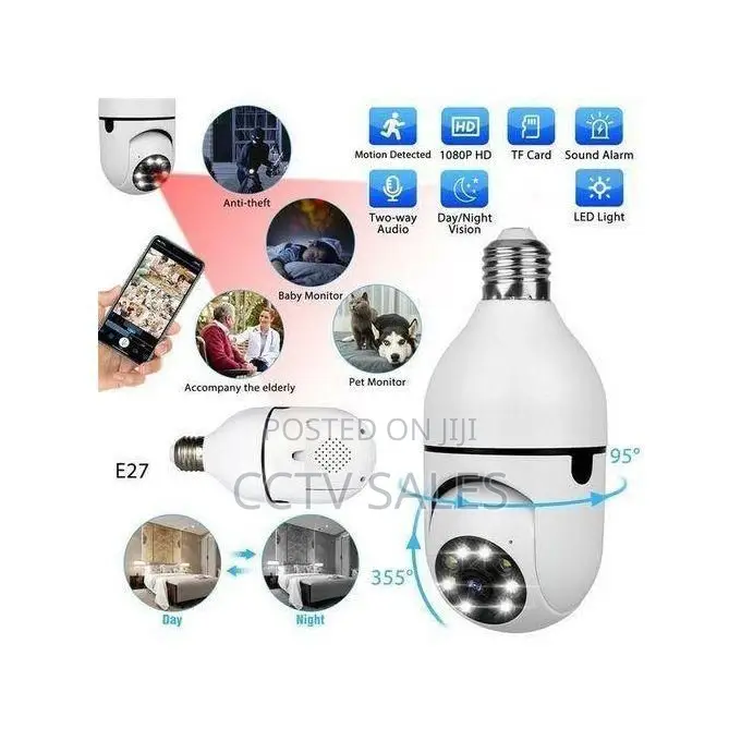 Single Lens Wifi V380 Bulb Camera
