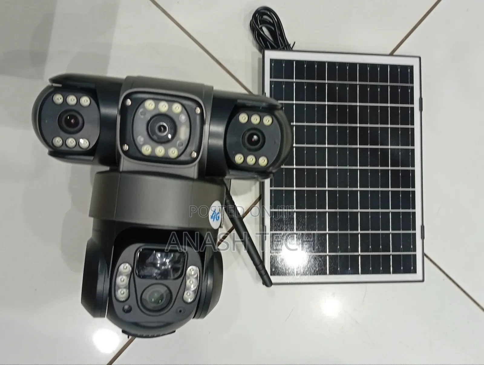 4g Simcard Triple Lens Wireless Solar PTZ Camera 3 Lenses