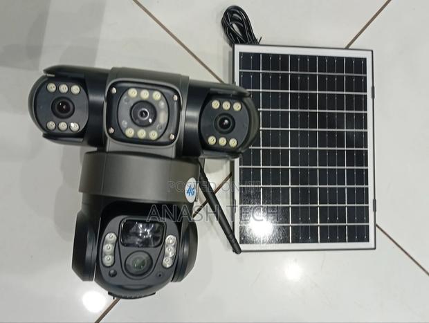 4g Simcard Triple Lens Wireless Solar PTZ Camera 3 Lenses - thumbnail 3