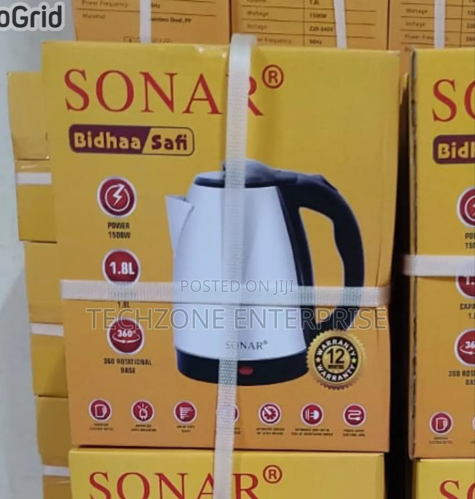 Kettle - Sonar 1.8 Litres Stainless Steel Electric Kettle