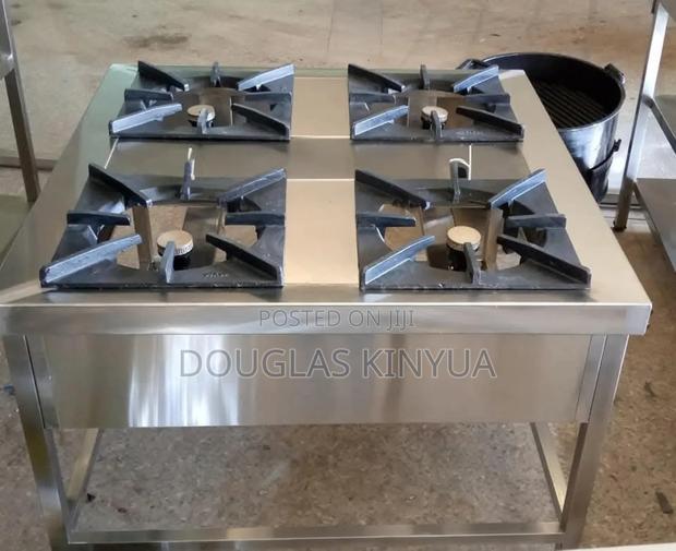 High Pressure 4burners Commercial Gas Cooker(Ss Stainless). - main view