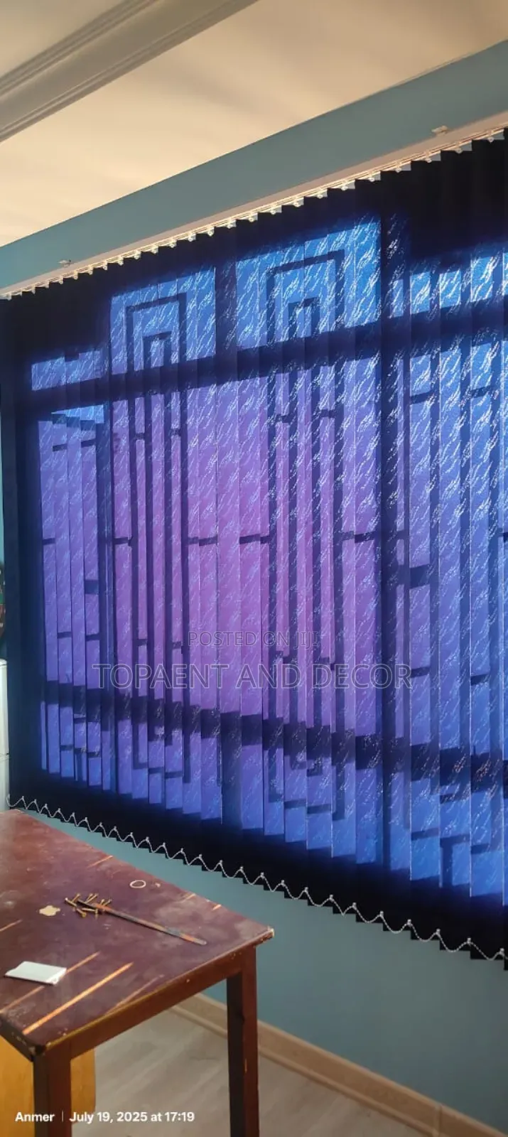 Stylish Blue Vertical Window Treatments Functional Beauty
