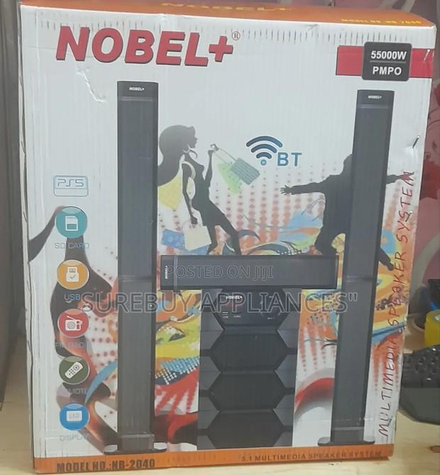 Nobel Tall Boy Speakers-Bt Hometheare-55000w Pmpo 2040