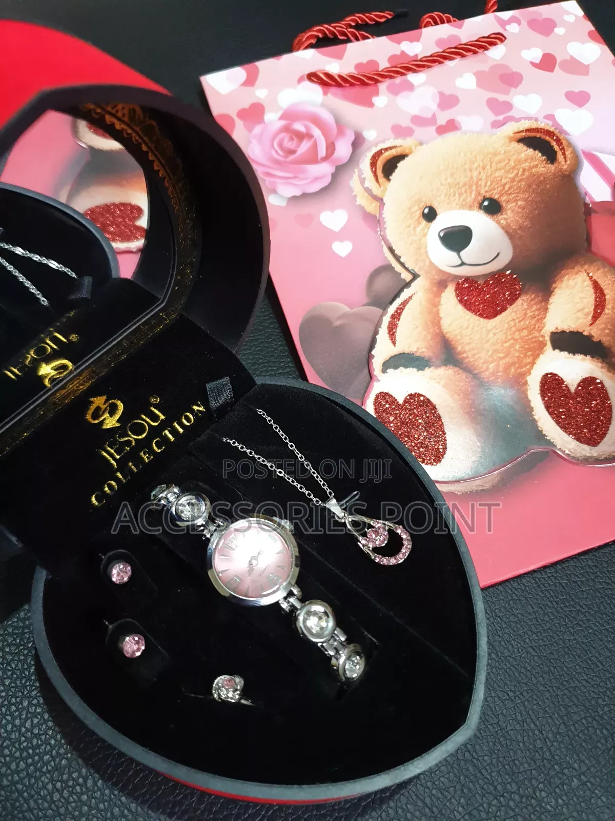 Ladies Gift Set, Mothers Day, Necklace,Earrings,Ring,Watch Gift Box