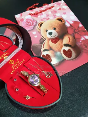Ladies Gift Set, Mothers Day, Necklace,Earrings,Ring,Watch Gift Box