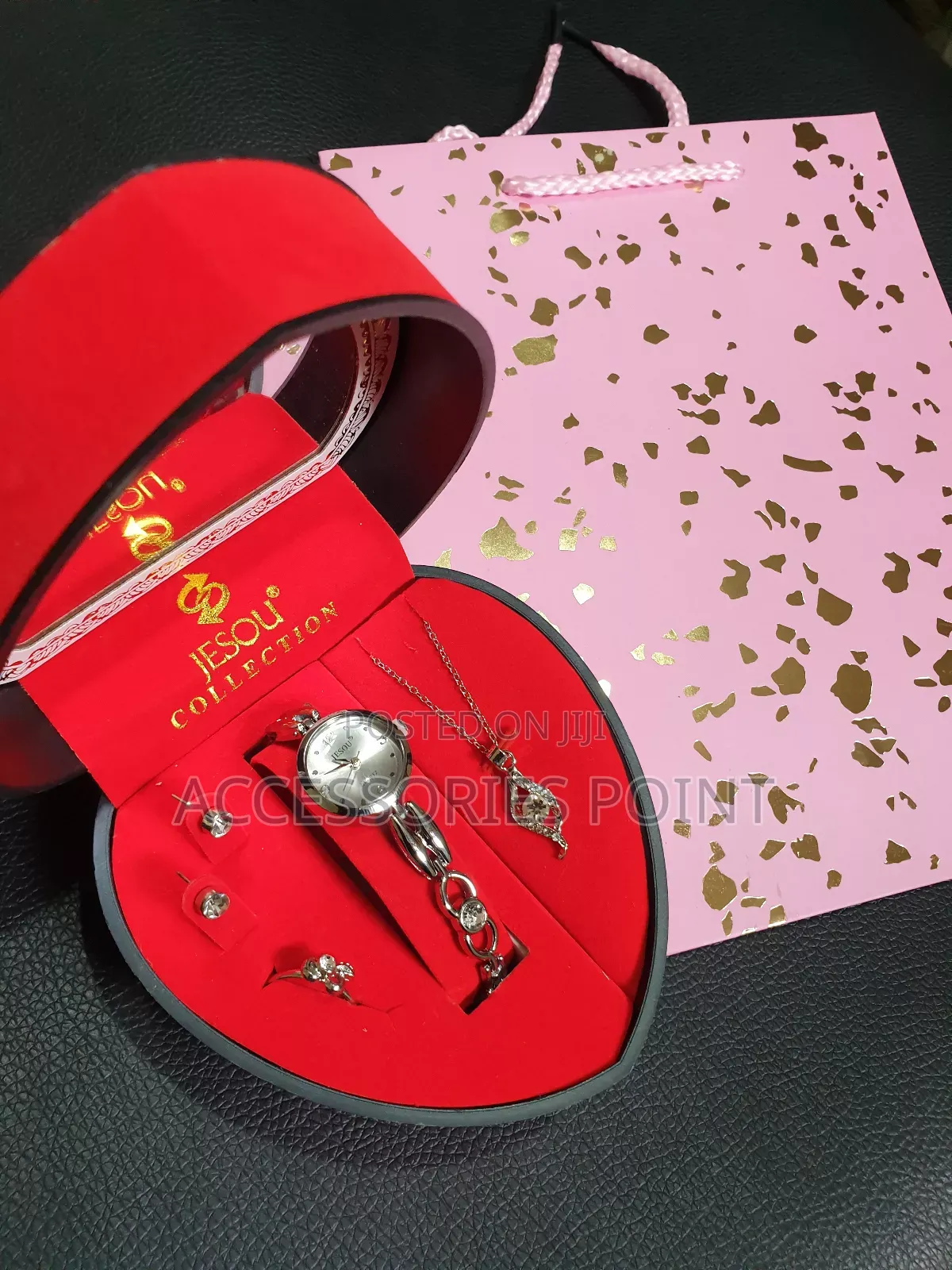 Ladies Gift Set, Mothers Day, Necklace,Earrings,Ring,Watch Gift Box