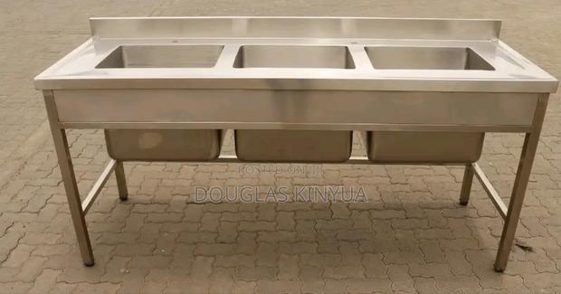 Ss Commercial Washing Sink 3bowl - main view