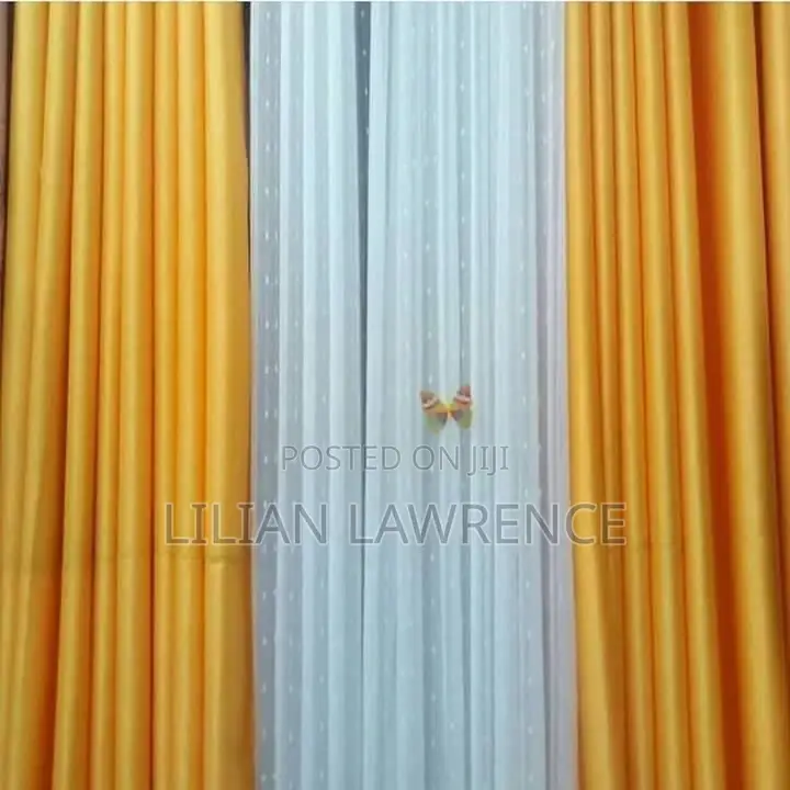Yellow Plain Curtains Curtains