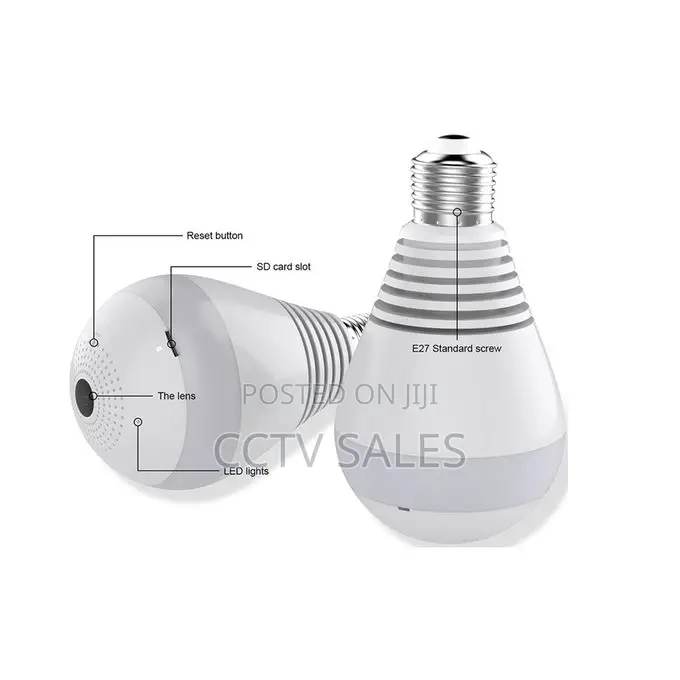Hidden Spy Camera in Built in Bulb With Night Vision Ability
