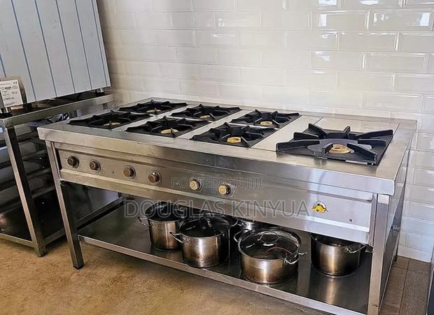 Stainless Steel Commercial Gas Cooker,(7burners)::