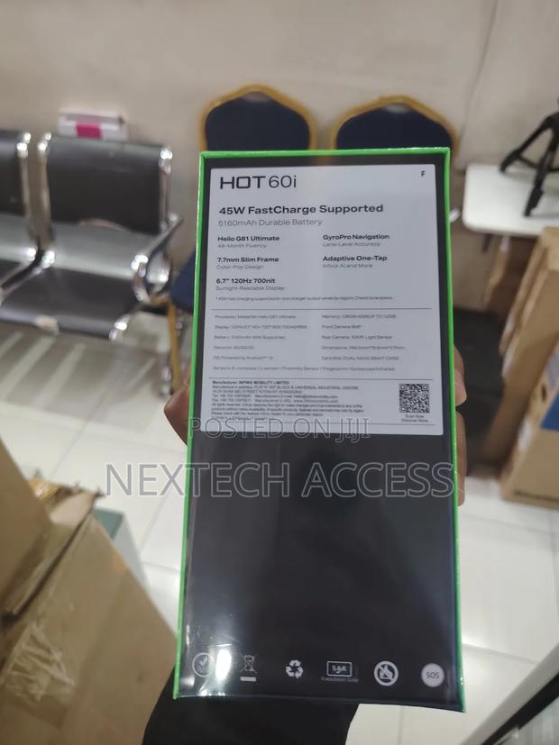New Infinix Hot 60i 128 GB Black - thumbnail 2