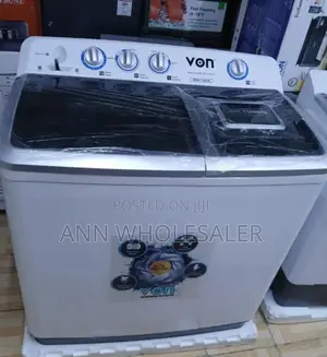 White Semi Automatic Von Washing Machine -13 Kgs