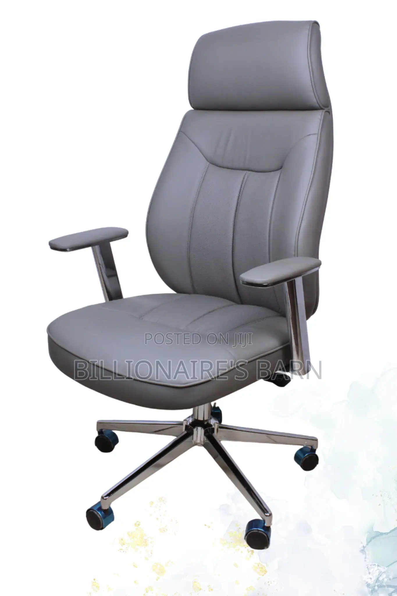 Office Chair: Grayish Style High Back Office Chair