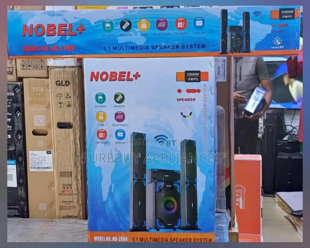 Nobel Tall Boy Speakers-Bt Hometheare-55000w Pmpo- Nb 2080